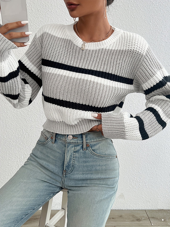 Linnea | Striped Round-Neck Sweater