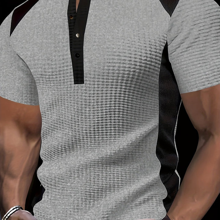 Bradford | Textured Contrast Henley