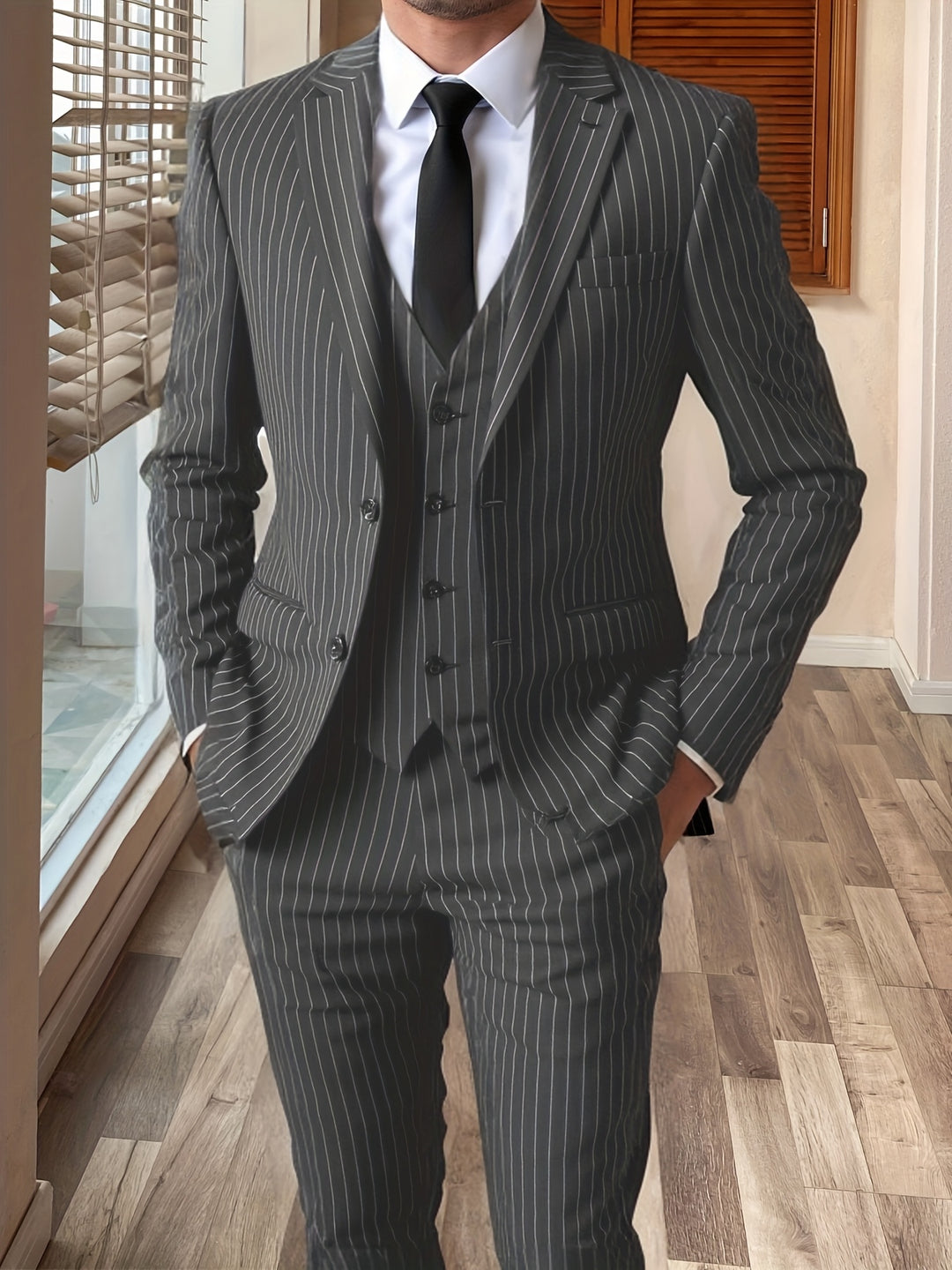 Maxwell | Pinstripe Three-Piece Suit