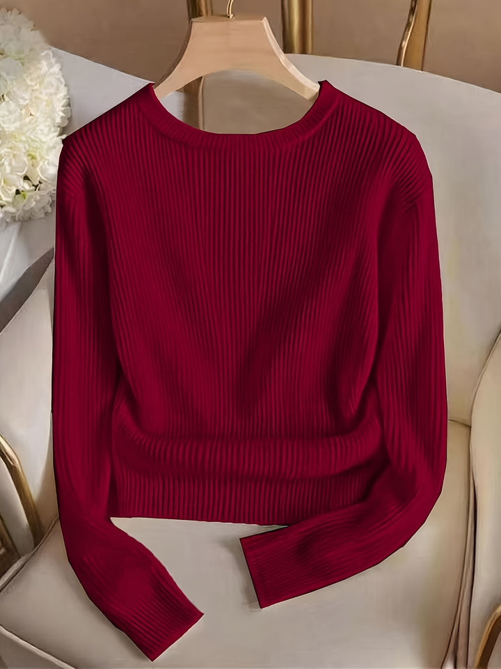 Gwendolyn | Ribbed Button-Cuff Jumper