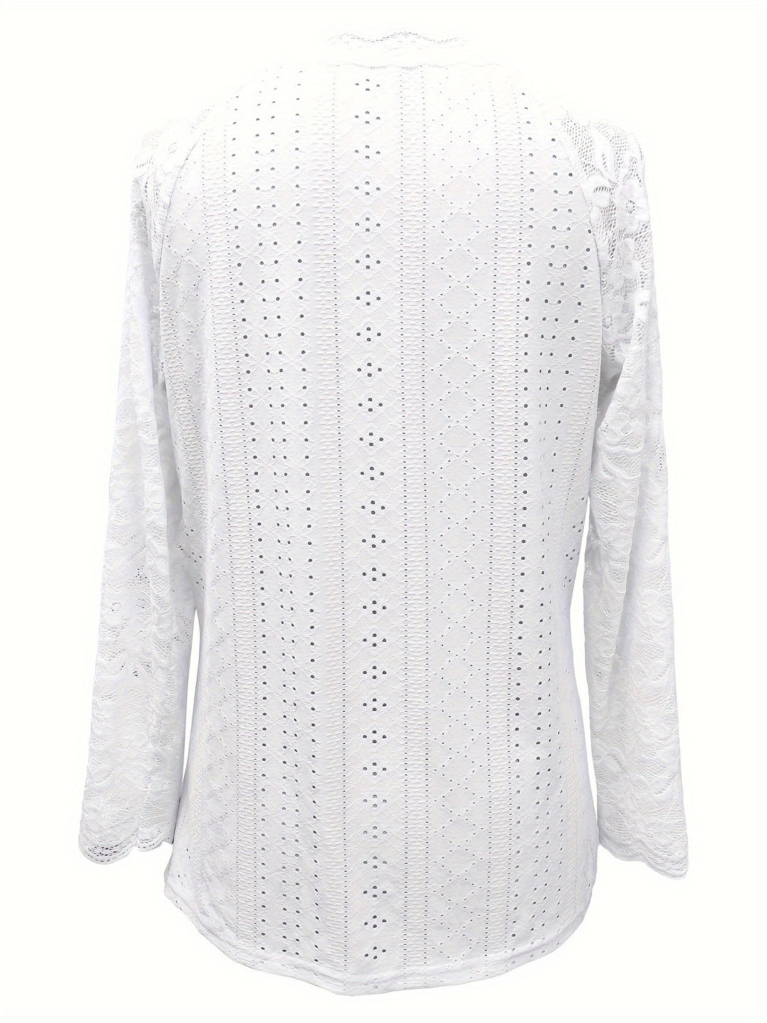 Rosetta | Lace-Sleeve Tie-Neck Top