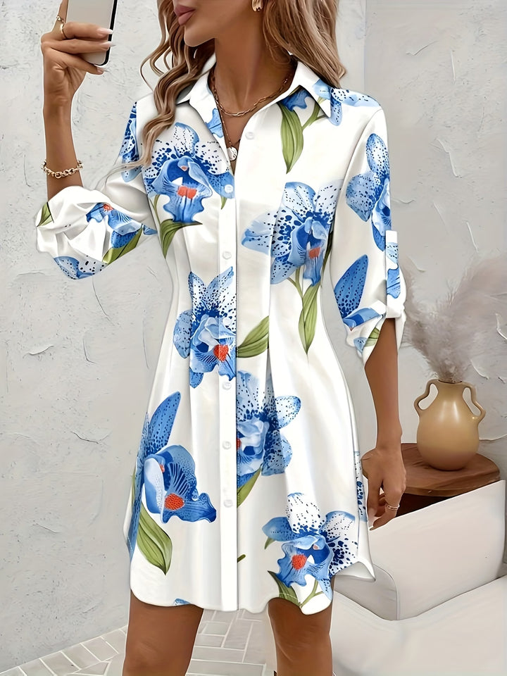 Adira | Stylish Floral Button Dress
