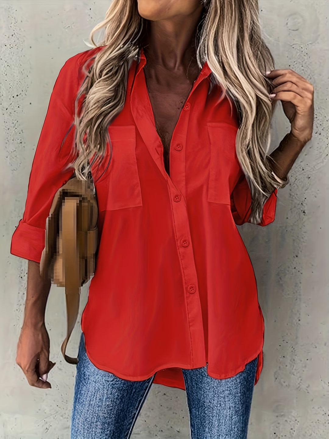 Fia | Button-Up Long Sleeve Shirt