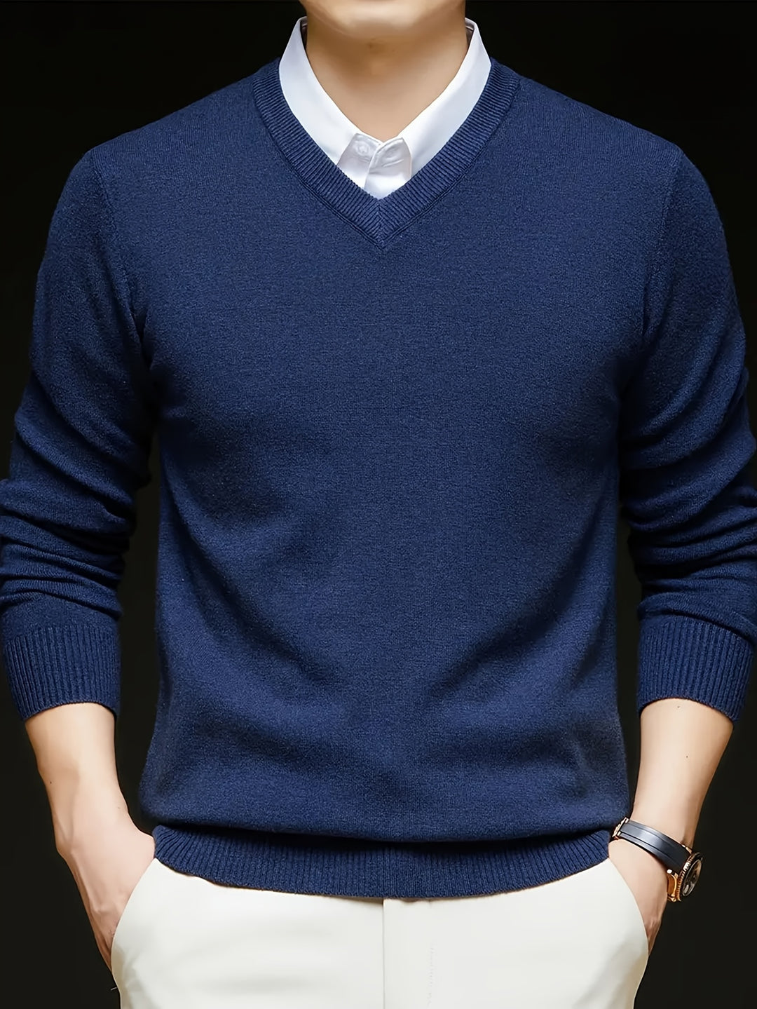 Nigel | Refined V-Neck Jumper