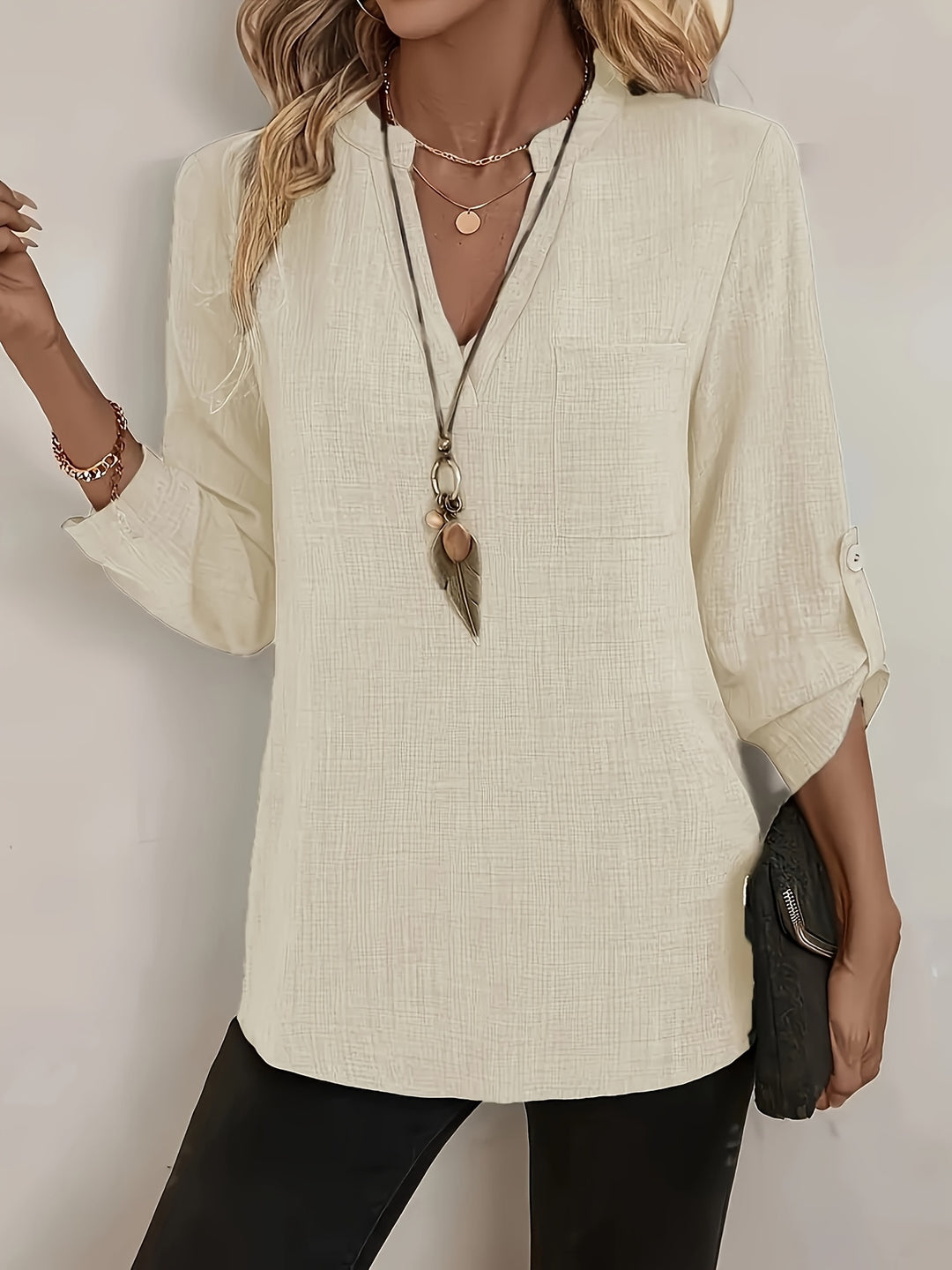 Sylvie | Relaxed V-Neck Top