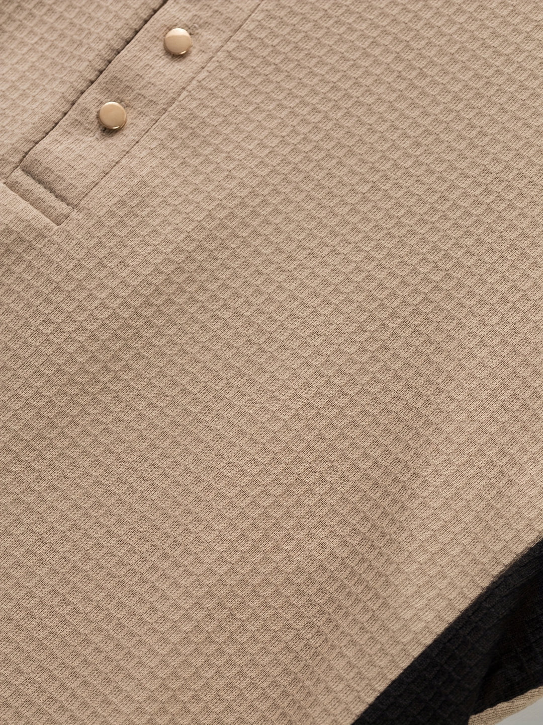 Sawyer | Textured Contrast Henley Shirt