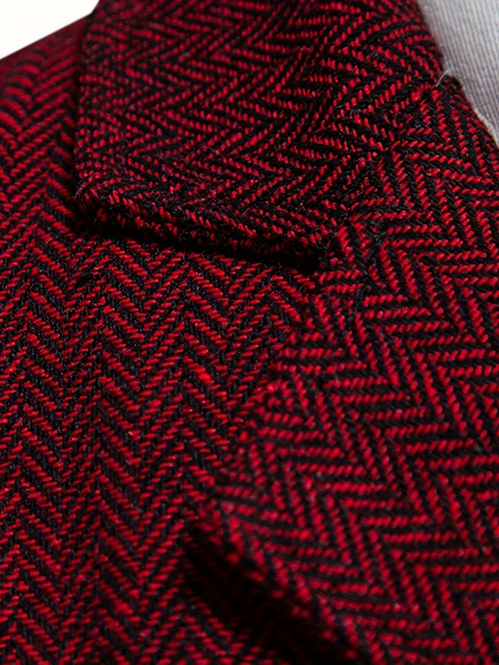 Silas | Herringbone Single-Breasted Waistcoat