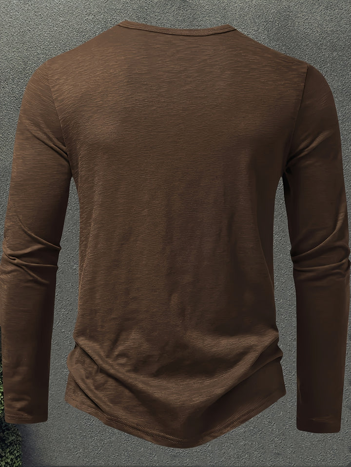 Rhys | Button-Placket Long-Sleeve Henley