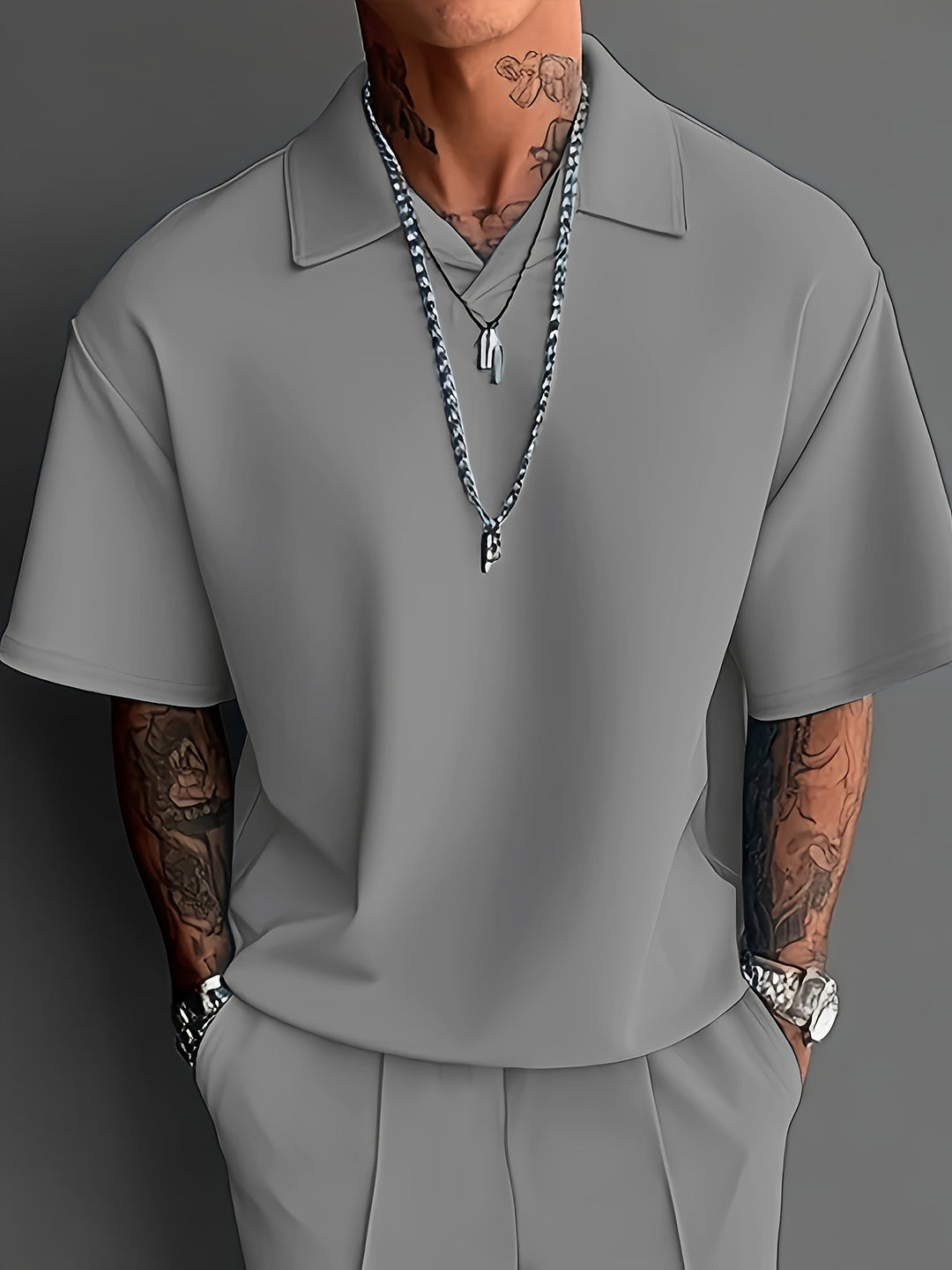 Rhett | Refined Short-Sleeve Two-Piece Set