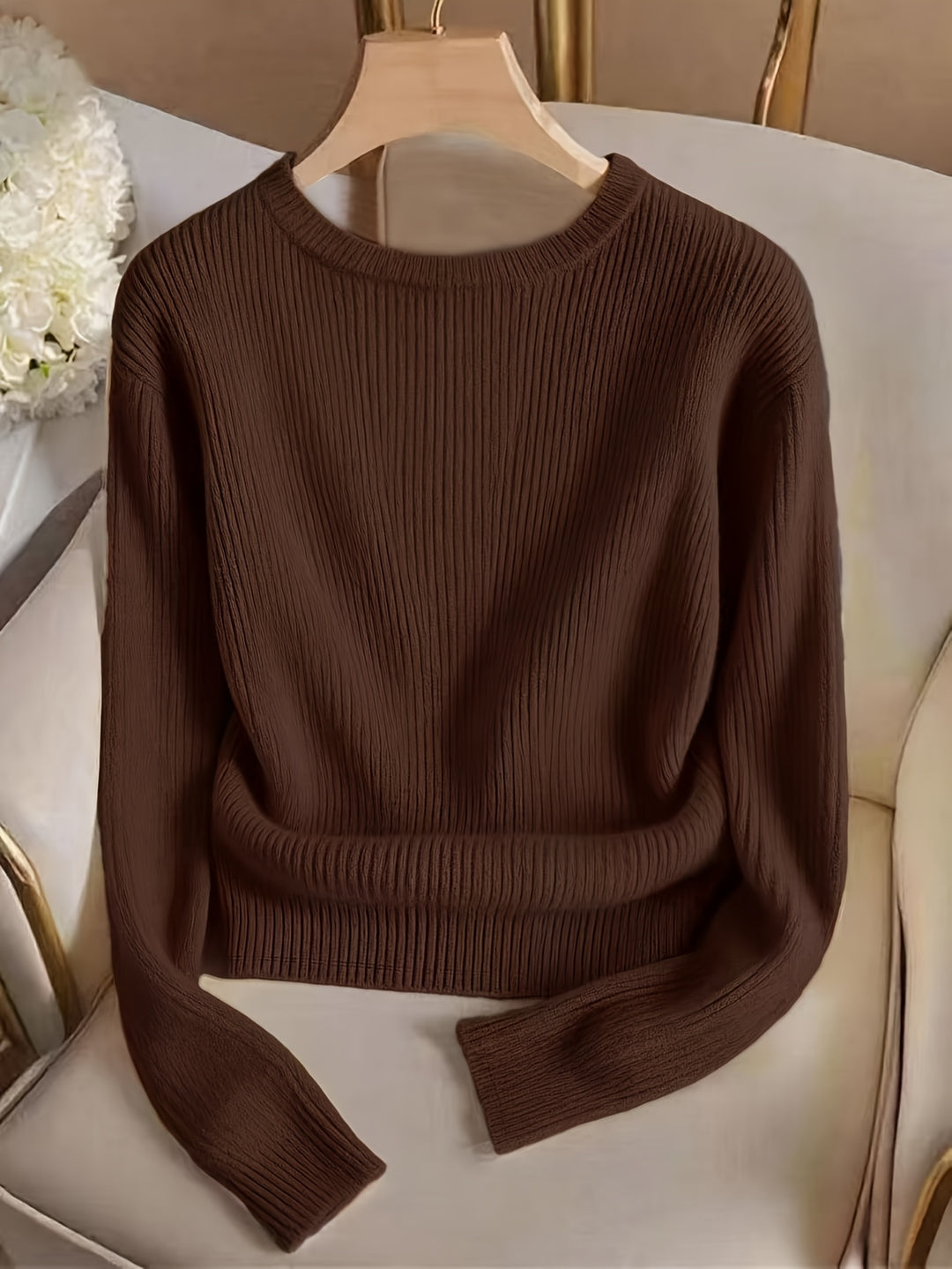 Gwendolyn | Ribbed Button-Cuff Jumper