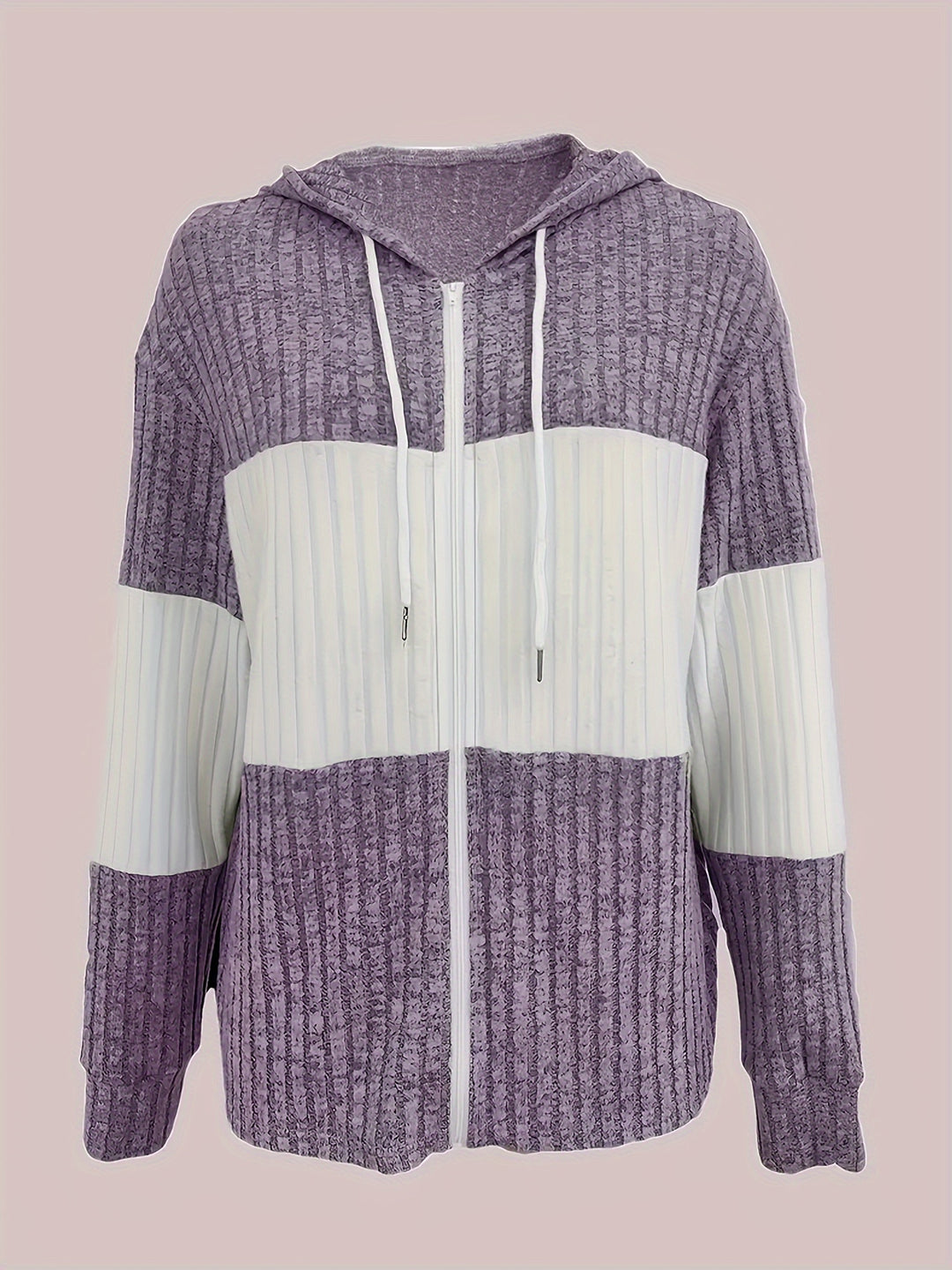 Tamara | Textured Hooded Zip Jacket