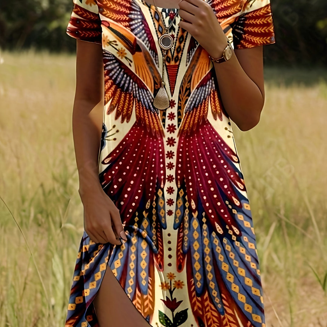 Willa | Bohemian Print A-Line Dress
