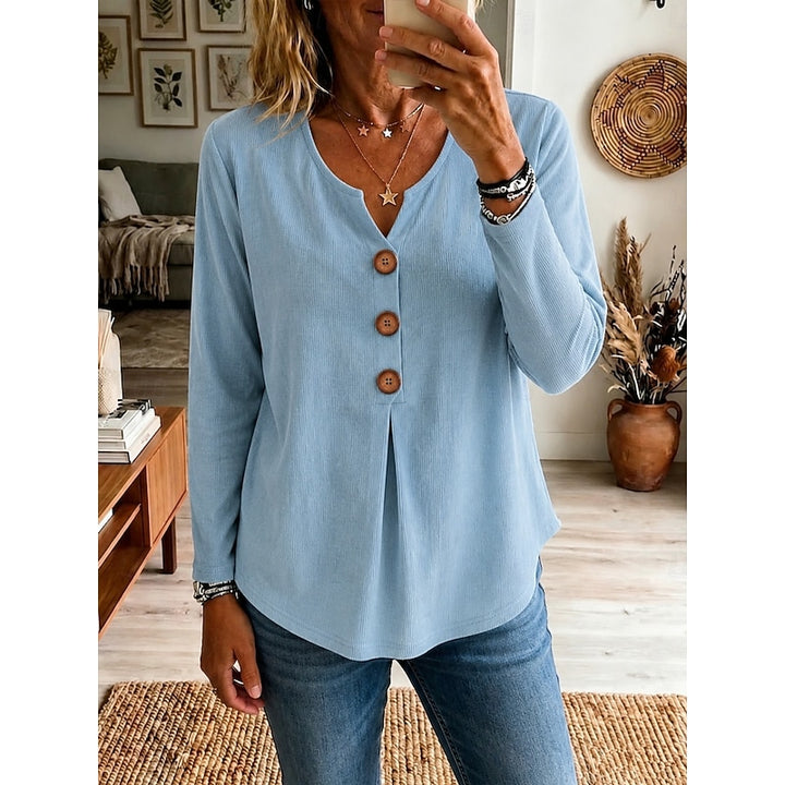 Della | Relaxed Button-Front Top