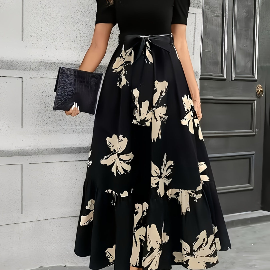 Ophelia | Floral Puff-Sleeve Maxi Dress