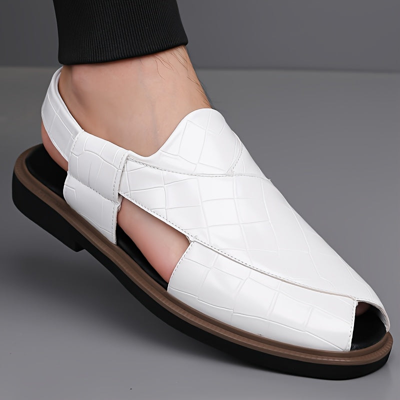 Nathaniel | Woven-Effect Slip-On Sandals