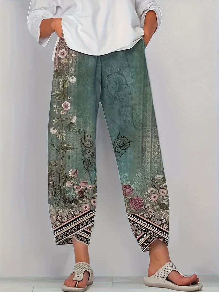 Amanda | Classic Vintage Floral Pants