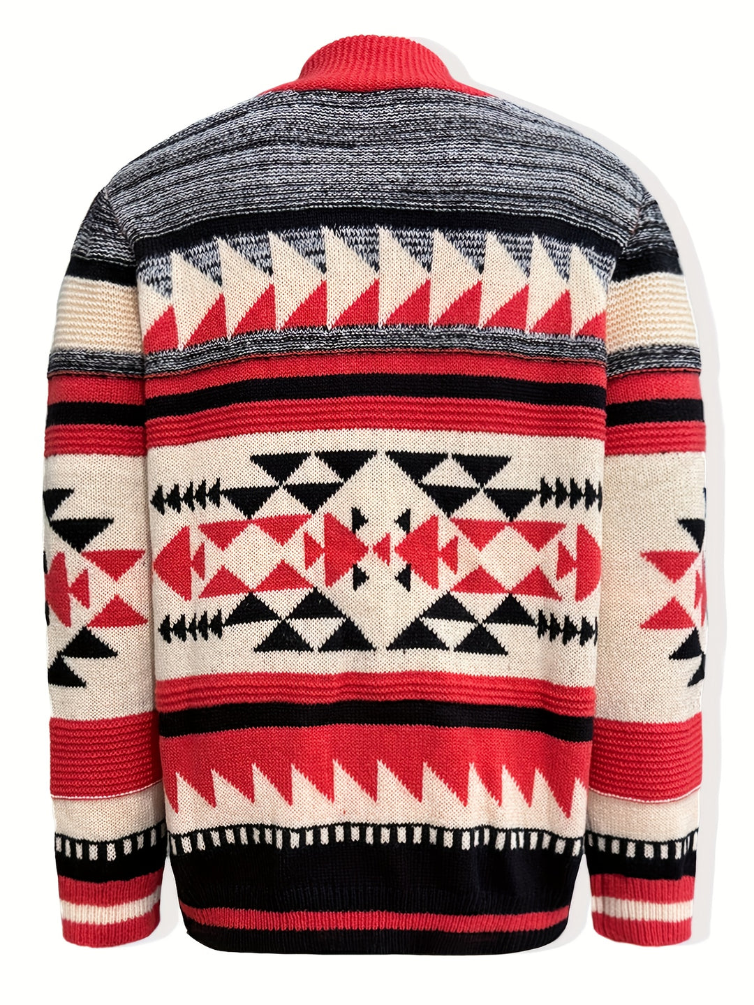 Rylan | Patterned Zip-Up Cardigan