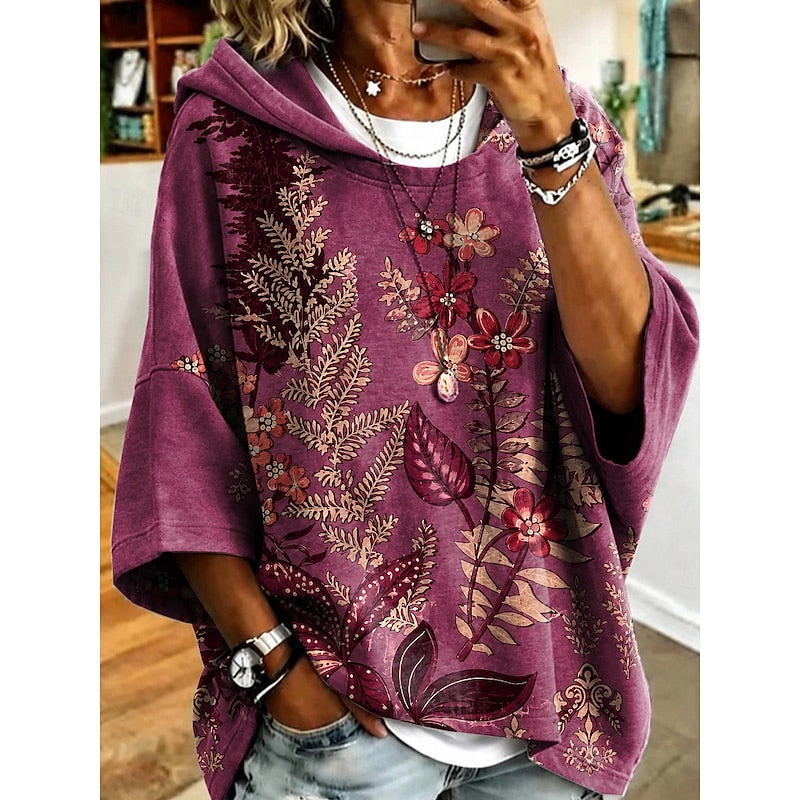 Diane | Botanical Hooded Top