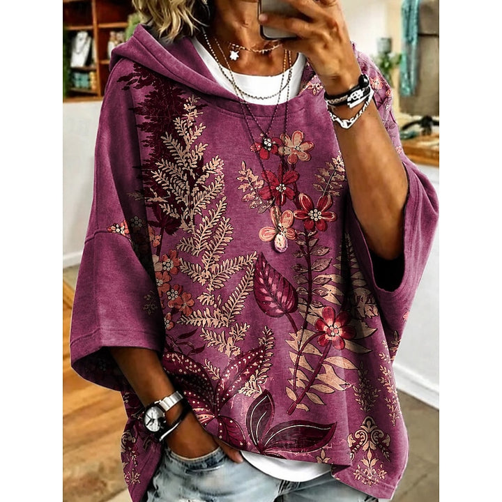 Diane | Botanical Hooded Top