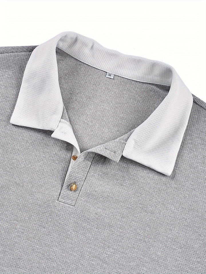 Winston | Textured Long-Sleeve Polo Shirt
