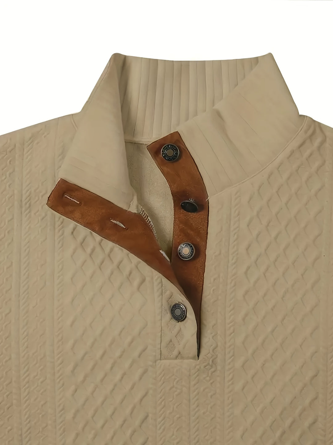 Gabriel | Textured Stand-Collar Jumper
