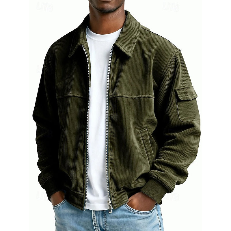 Hamish | Ribbed Zip Jacket