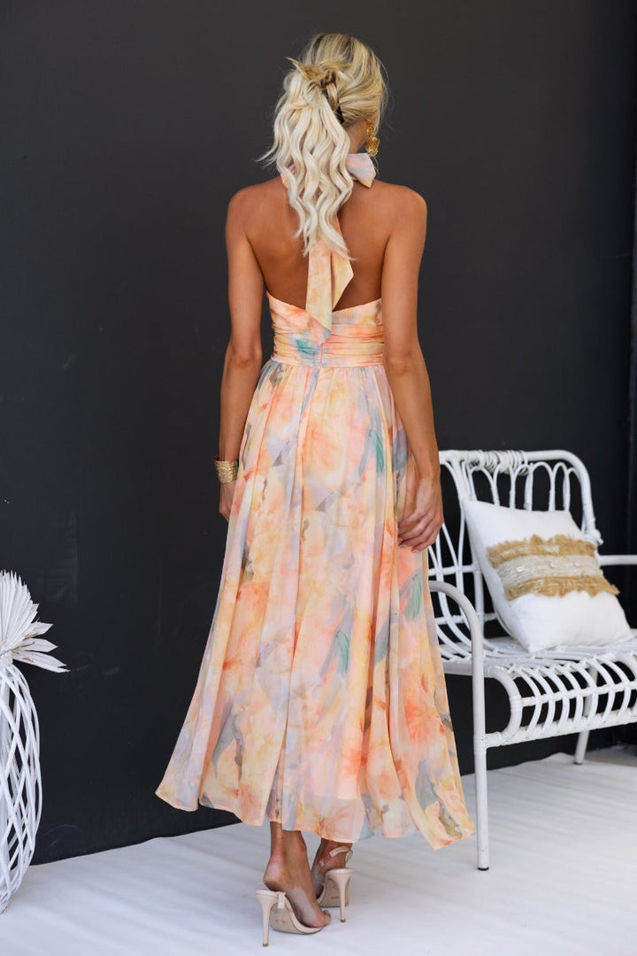 Phaedra | Elegant Close Neck Sleeveless Dress
