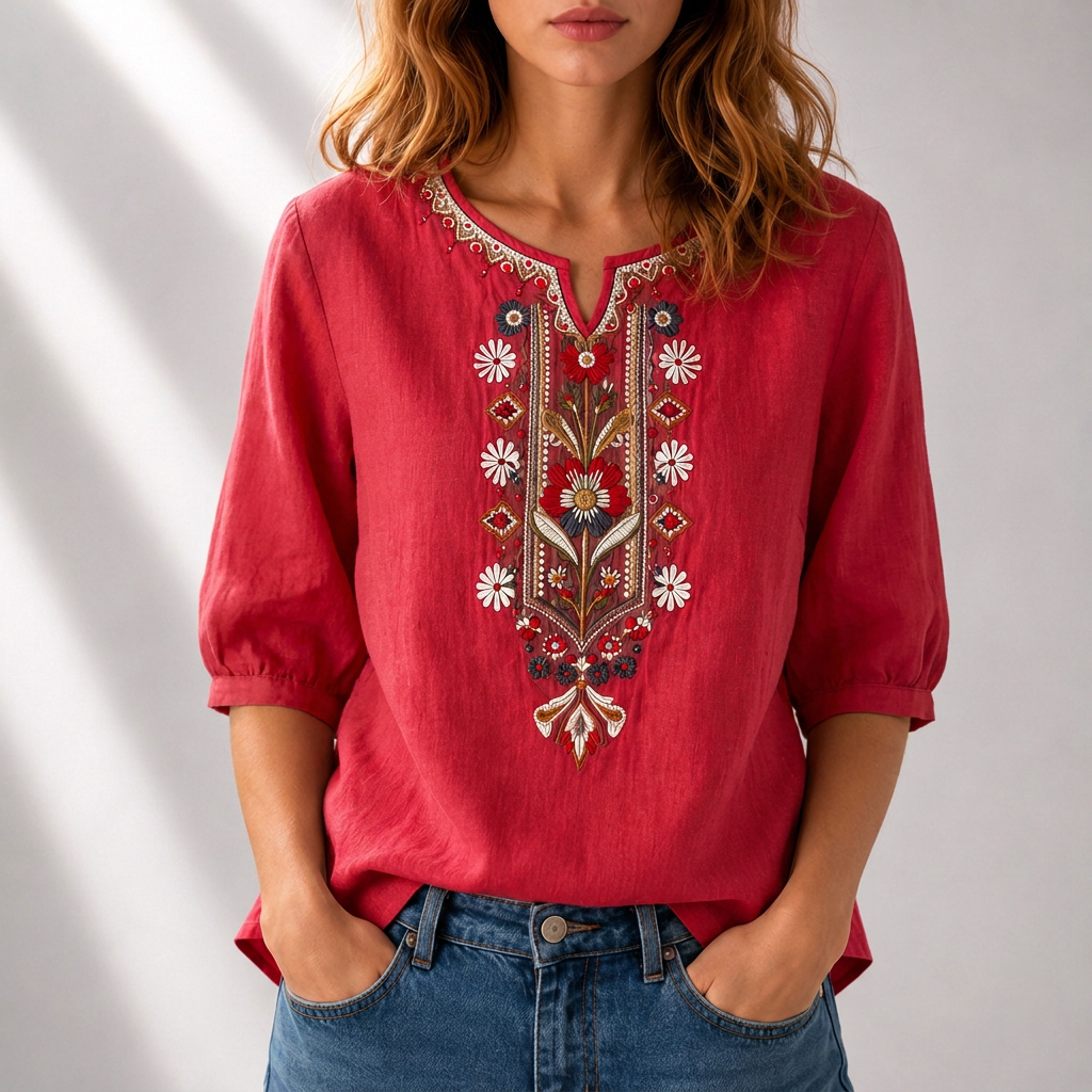 Juliet | Floral Embroidered Blouse