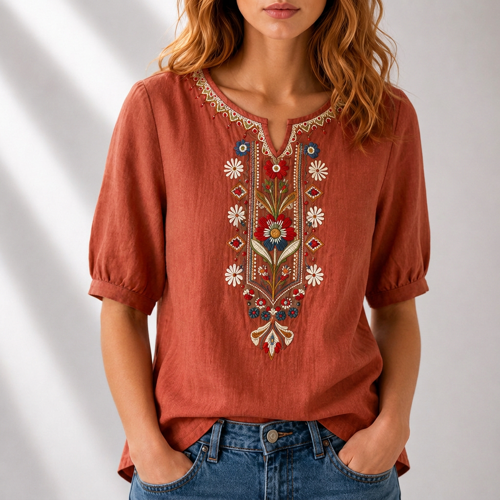 Juliet | Floral Embroidered Blouse