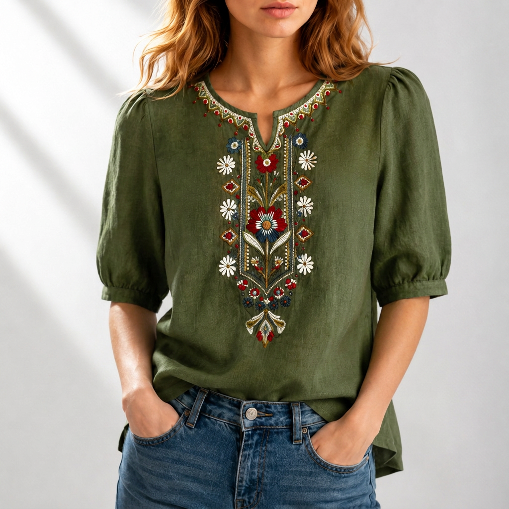Juliet | Floral Embroidered Blouse