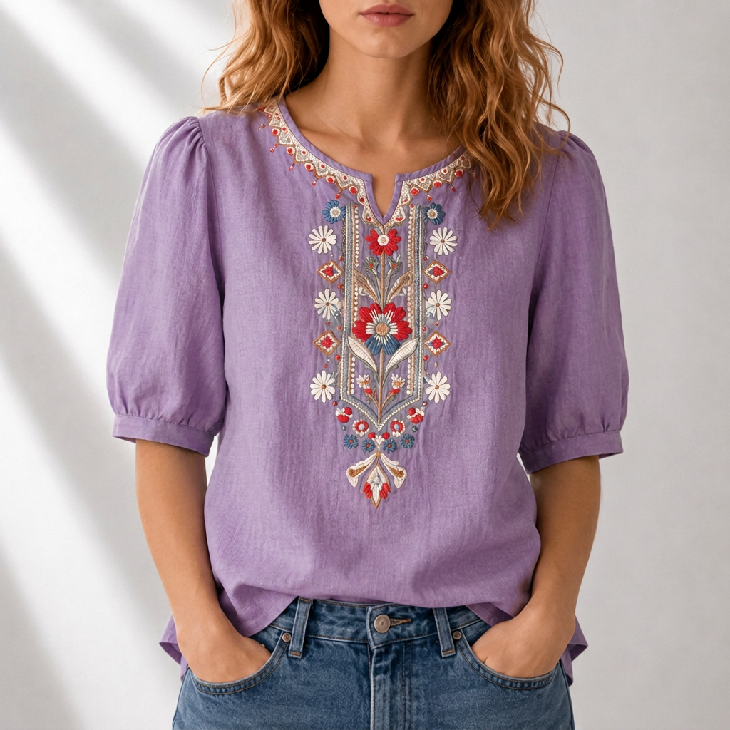 Juliet | Floral Embroidered Blouse