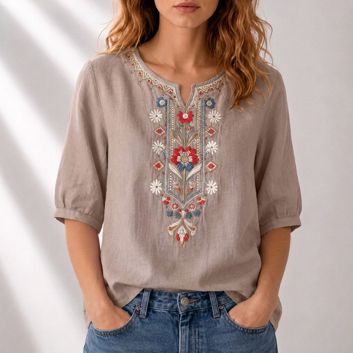 Juliet | Floral Embroidered Blouse
