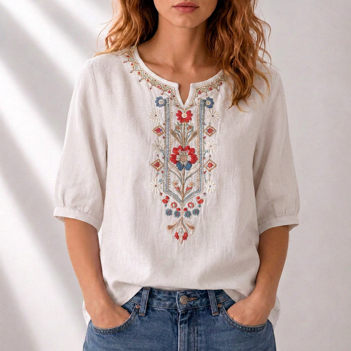 Juliet | Floral Embroidered Blouse