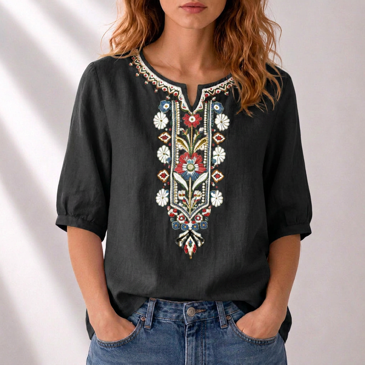 Juliet | Floral Embroidered Blouse