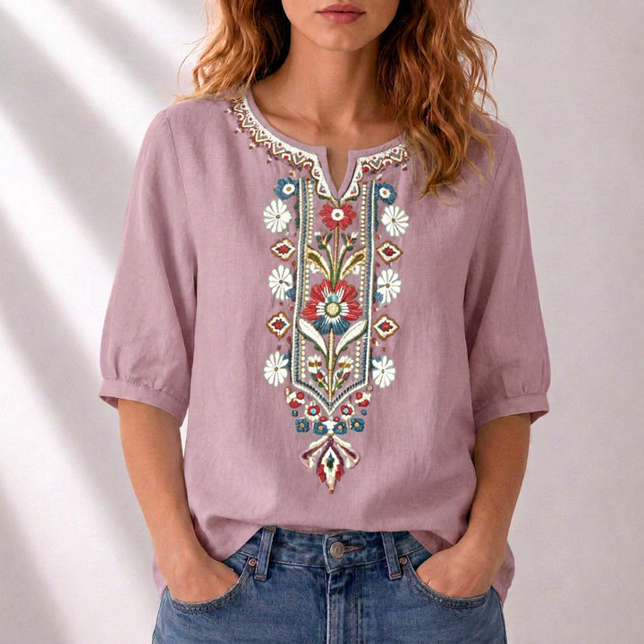 Juliet | Floral Embroidered Blouse