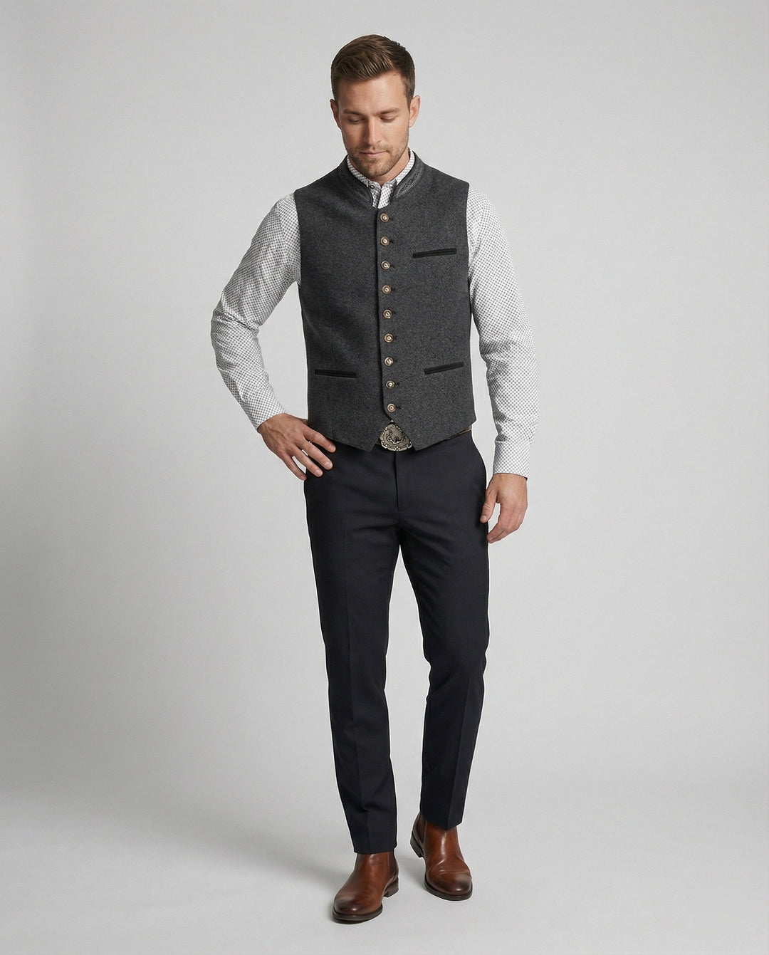 Conrad | Traditional Stand-Collar Waistcoat