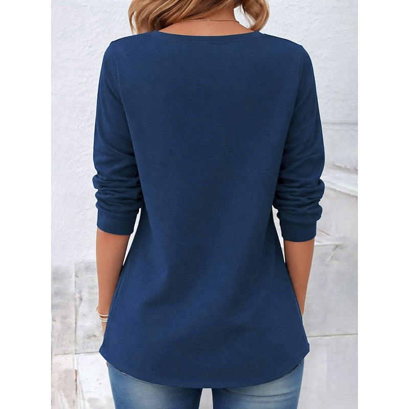 Elise | Draped Button-Detail Top