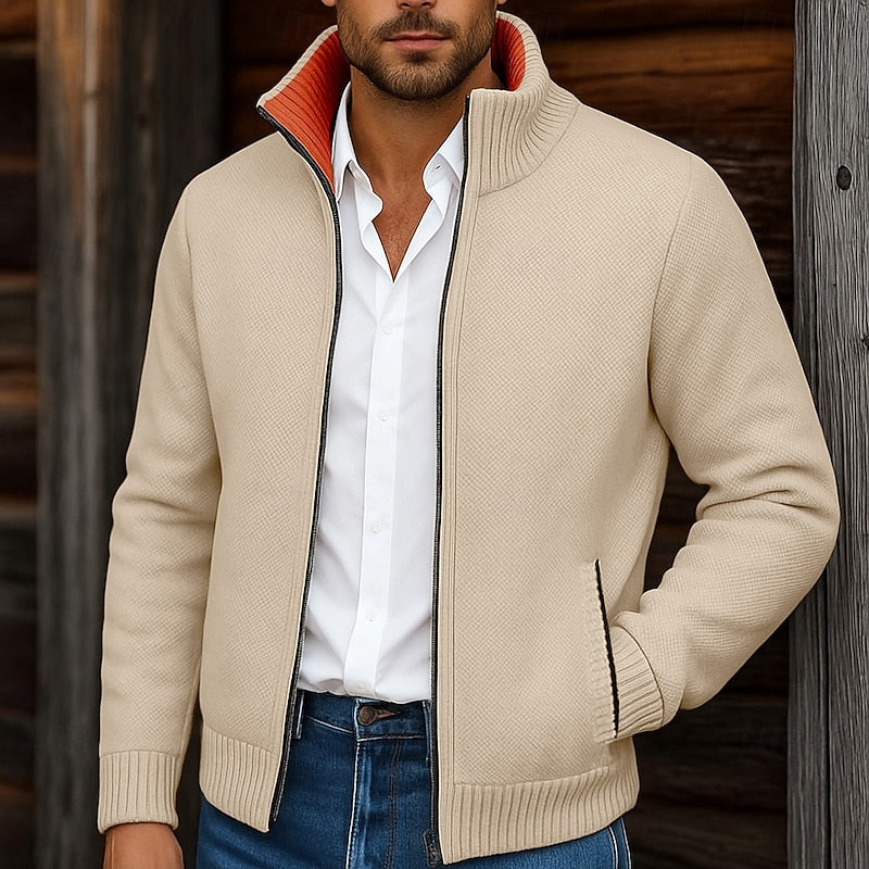 Sawyer | Stand-Collar Zip Cardigan