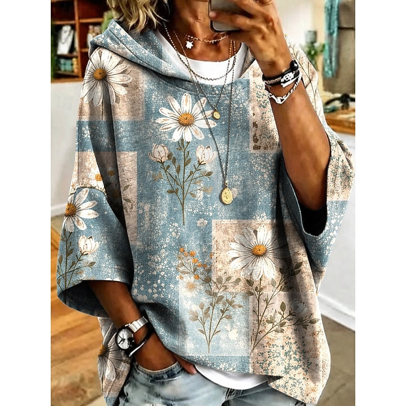 Diane | Botanical Hooded Top