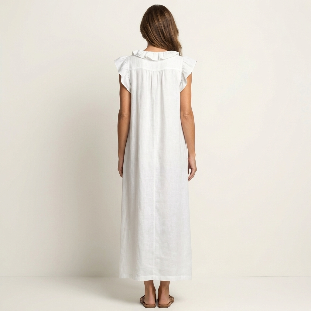 Annabel | Ruffle V-Neck Maxi Dress