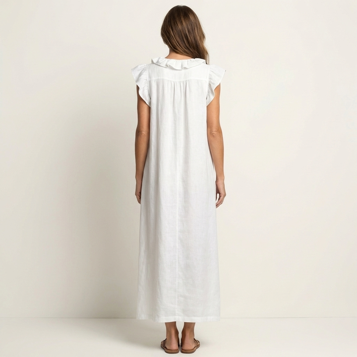 Annabel | Ruffle V-Neck Maxi Dress