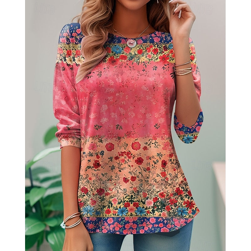Marjorie | Floral Long-Sleeve Top