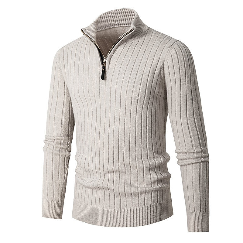 Grant | Ribbed Quarter-Zip Jumper