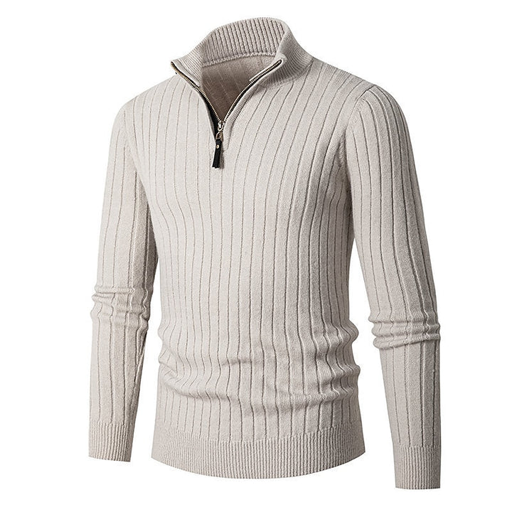 Grant | Ribbed Quarter-Zip Jumper
