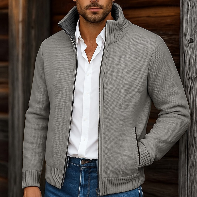 Sawyer | Stand-Collar Zip Cardigan