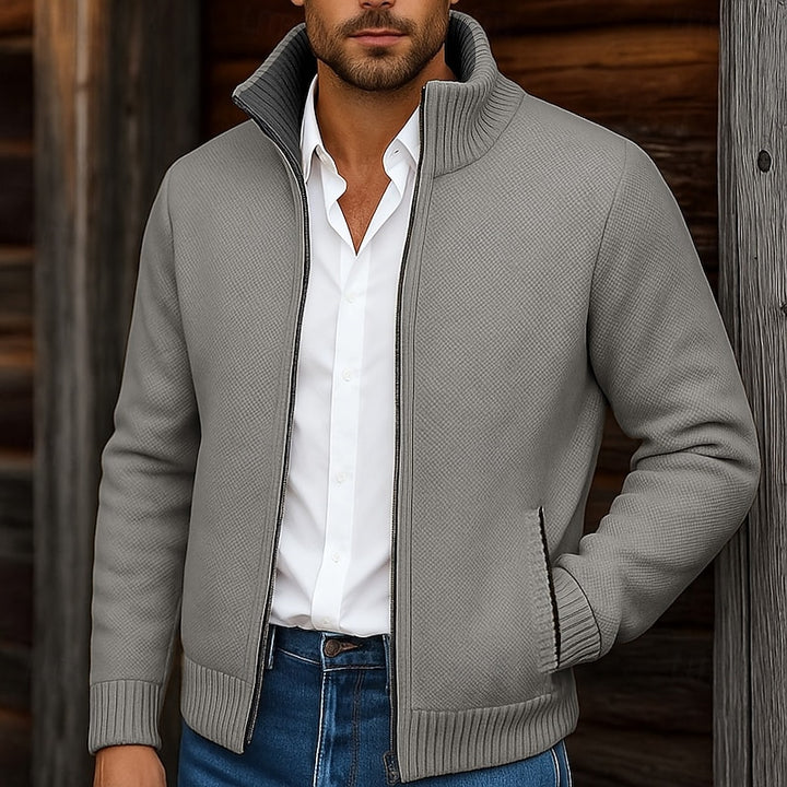 Sawyer | Stand-Collar Zip Cardigan