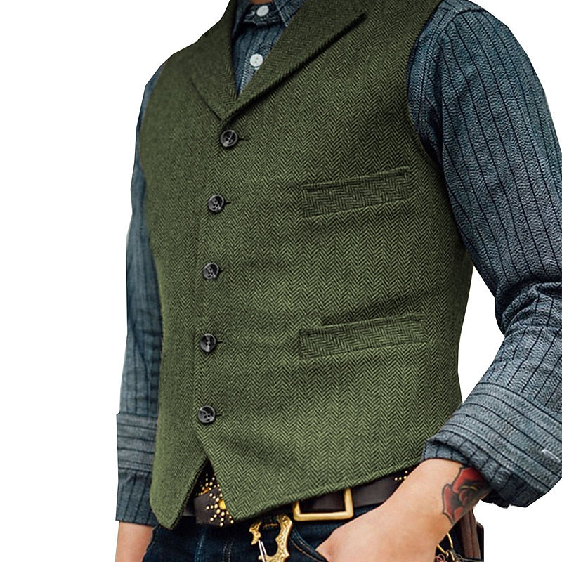 Alden | Tailored Herringbone Waistcoat