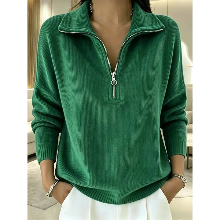 Isla | Half-Zip Stand Collar Pullover
