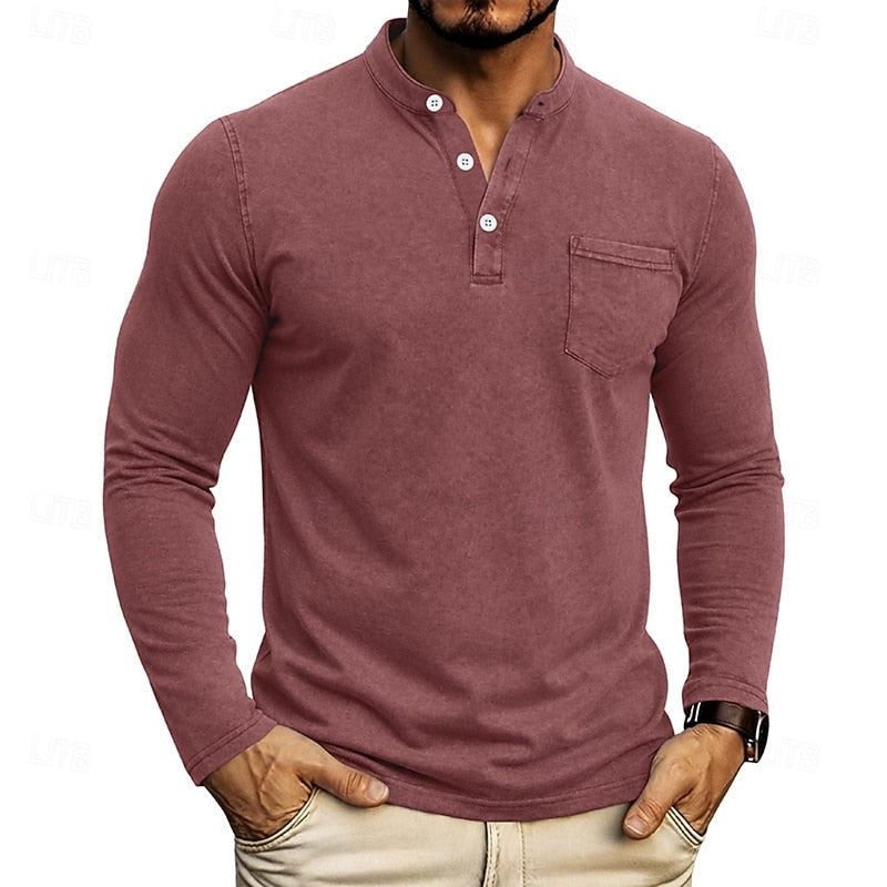 Owen | Classic Henley Long-Sleeve Shirt