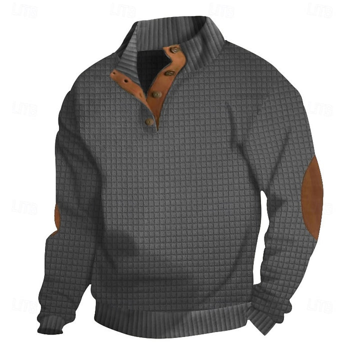 Sawyer | Textured Stand-Collar Pullover
